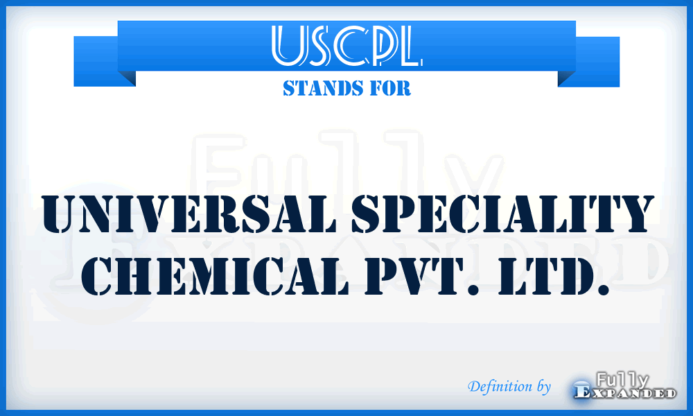 USCPL - Universal Speciality Chemical Pvt. Ltd.