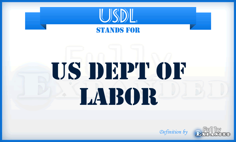 USDL - US Dept of Labor