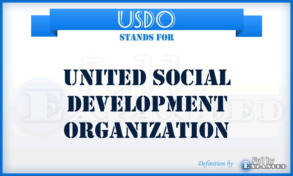 USDO - United Social Development Organization