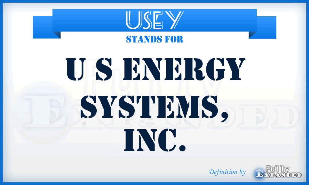 USEY - U S Energy Systems, Inc.