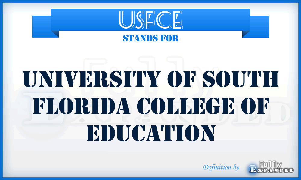 USFCE - University of South Florida College of Education