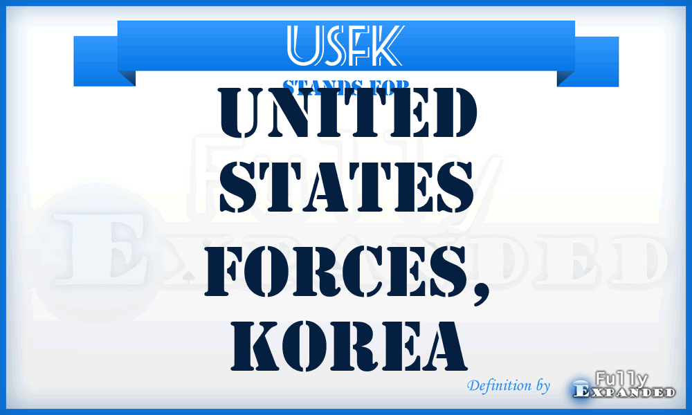 USFK - United States Forces, Korea