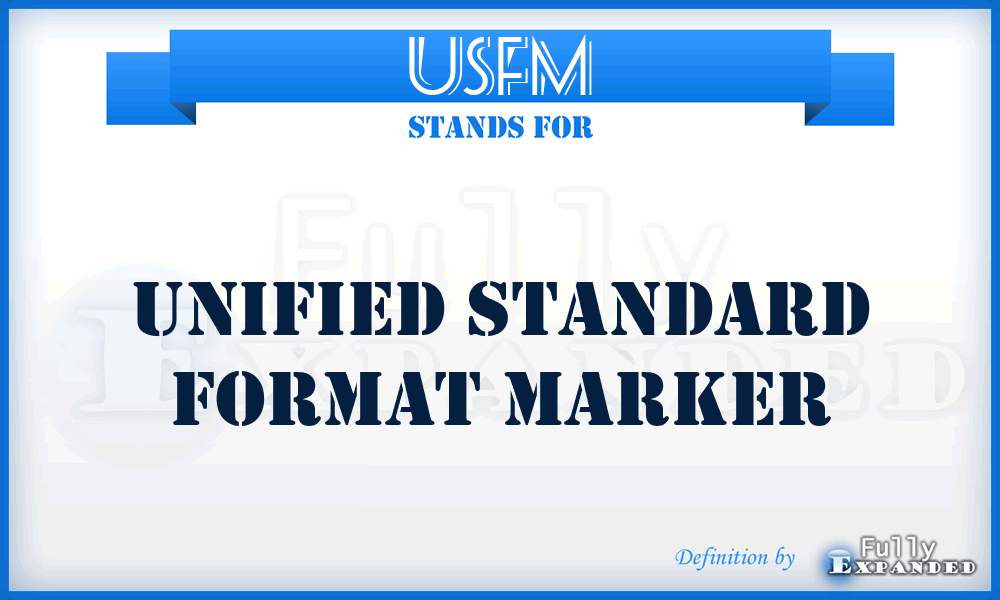 USFM - Unified Standard Format Marker