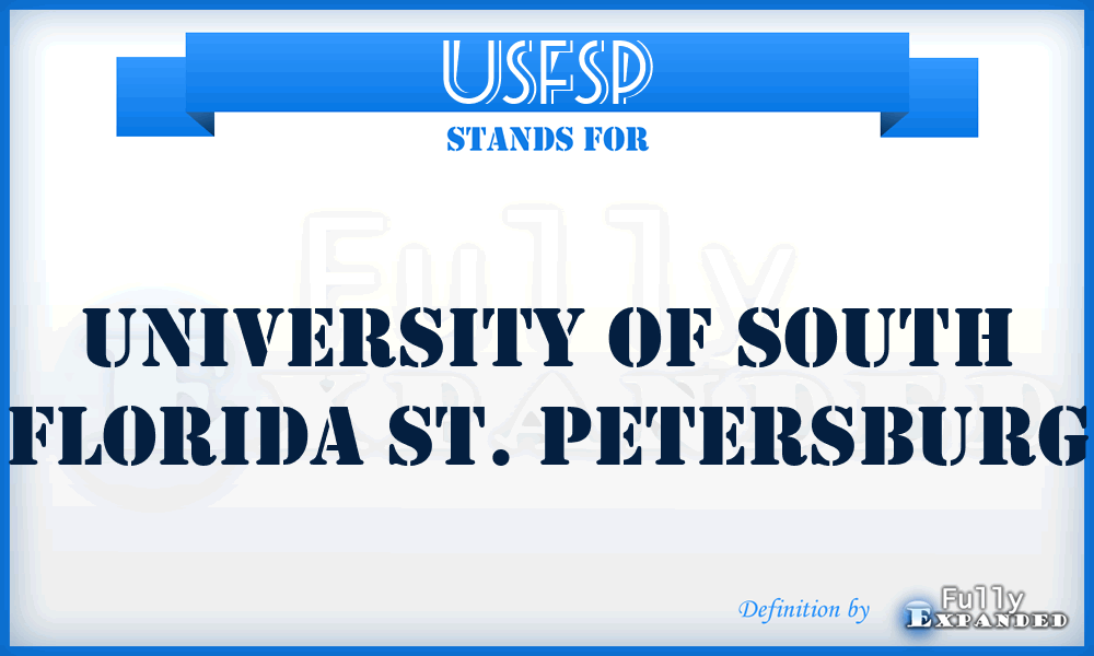 USFSP - University of South Florida St. Petersburg