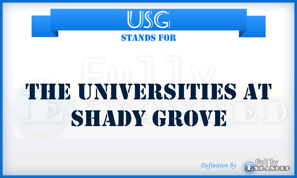 USG - The Universities at Shady Grove