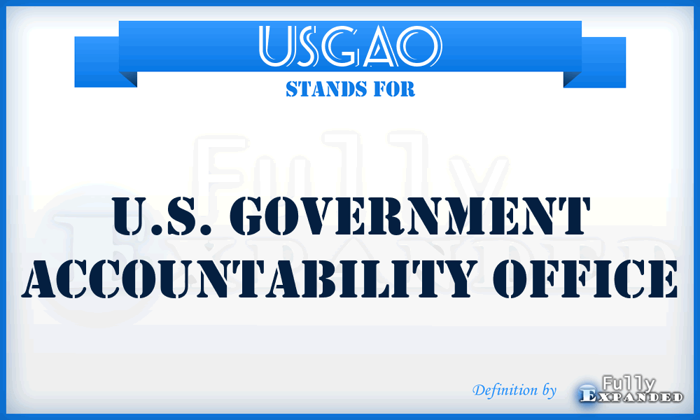 USGAO - U.S. Government Accountability Office