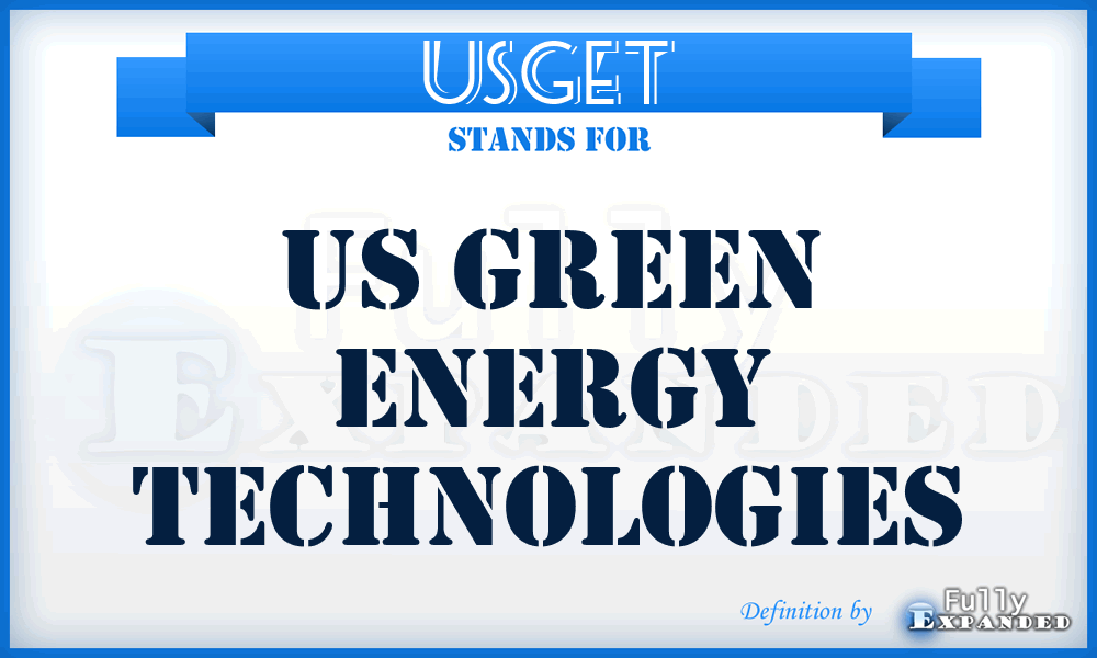 USGET - US Green Energy Technologies