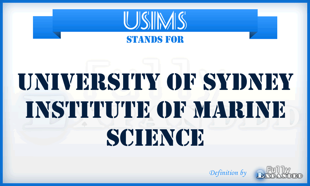 USIMS - University of Sydney Institute of Marine Science