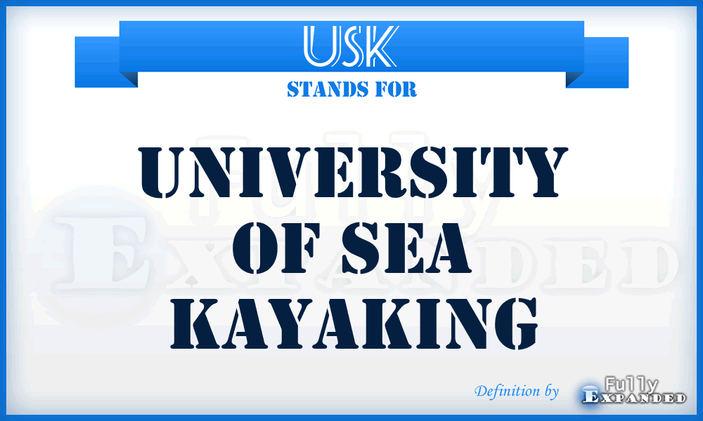 USK - University of Sea Kayaking