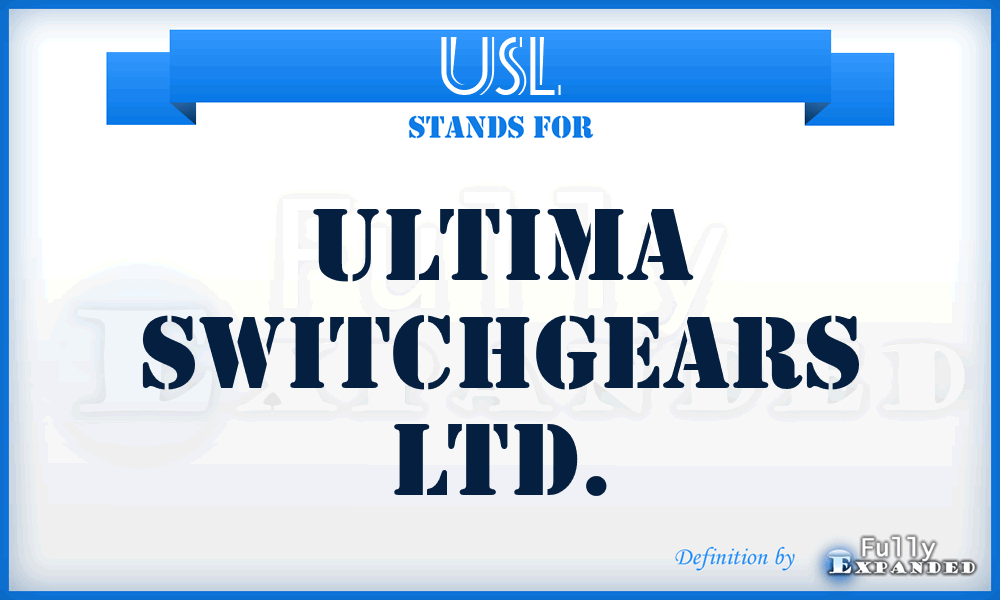 USL - Ultima Switchgears Ltd.
