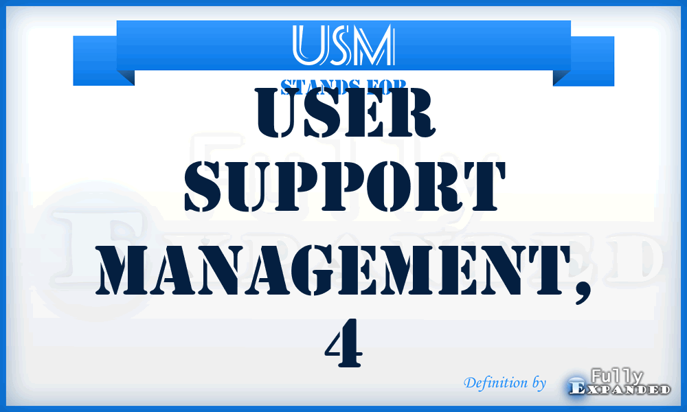 USM - user support management, 4