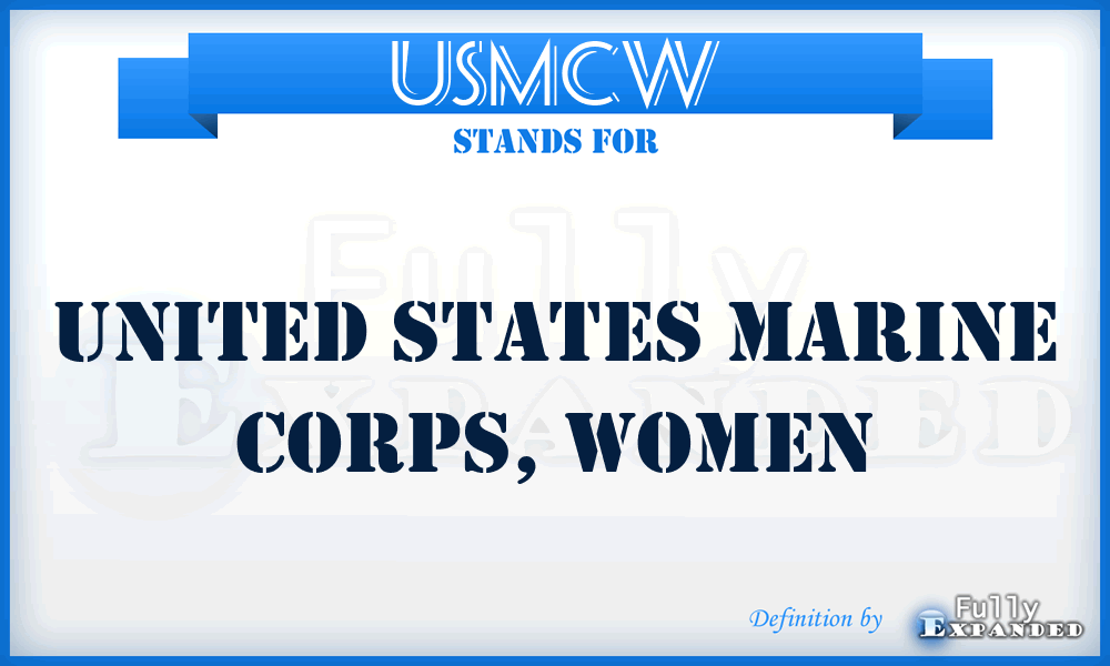 USMCW - United States Marine Corps, women