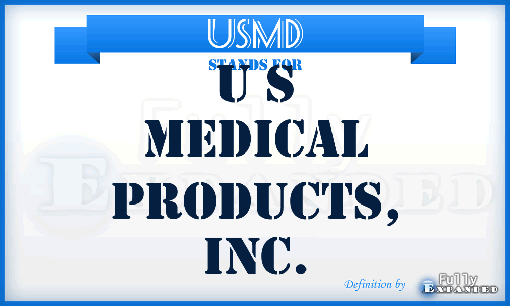 USMD - U S Medical Products, Inc.