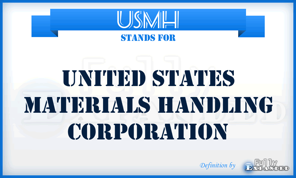 USMH - United States Materials Handling Corporation