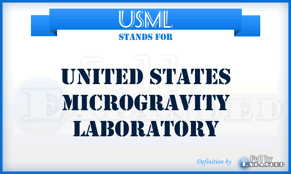 USML - United States Microgravity Laboratory