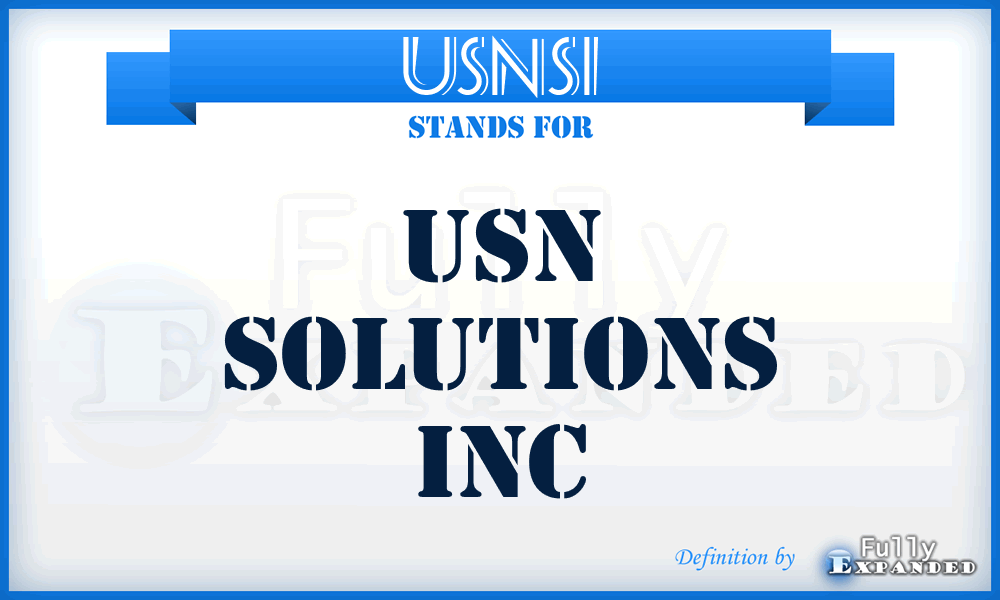 USNSI - USN Solutions Inc