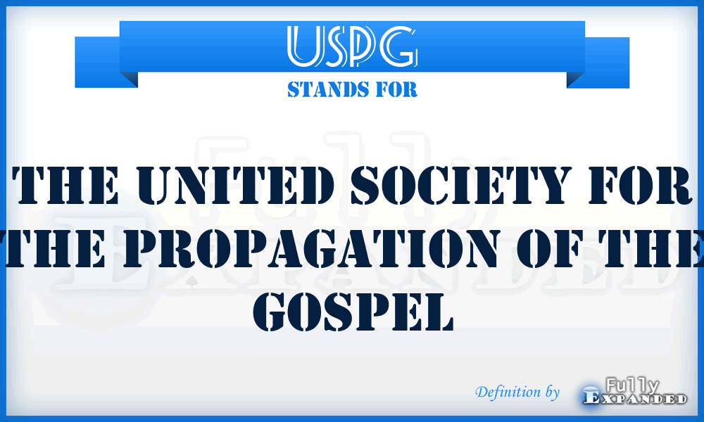 USPG - The United Society for the Propagation of the Gospel