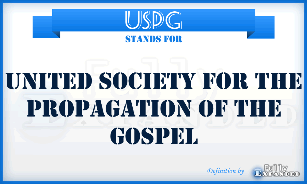 USPG - United Society for the Propagation of the Gospel