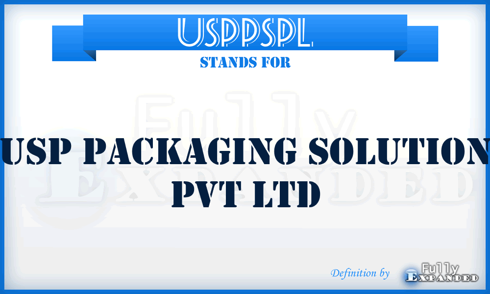 USPPSPL - USP Packaging Solution Pvt Ltd