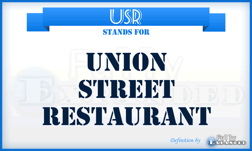 USR - Union Street Restaurant