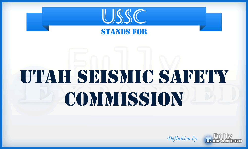 USSC - Utah Seismic Safety Commission