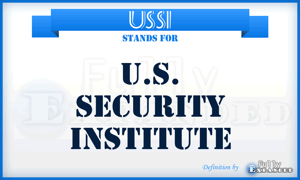 USSI - U.S. Security Institute