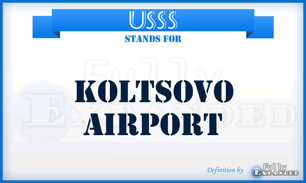 USSS - Koltsovo airport