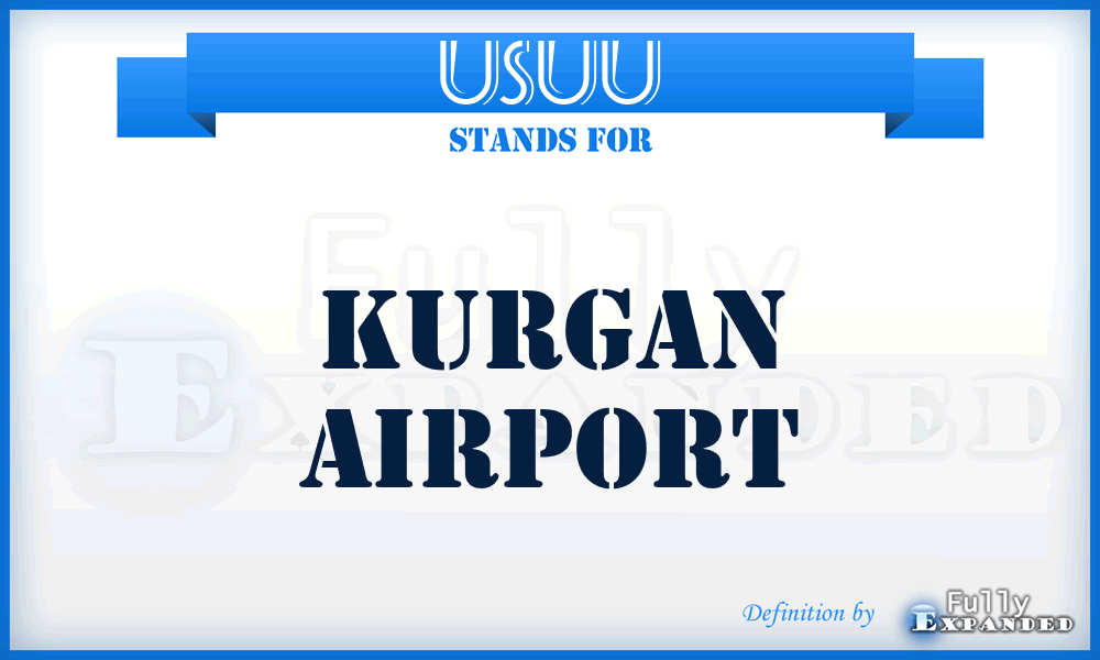 USUU - Kurgan airport