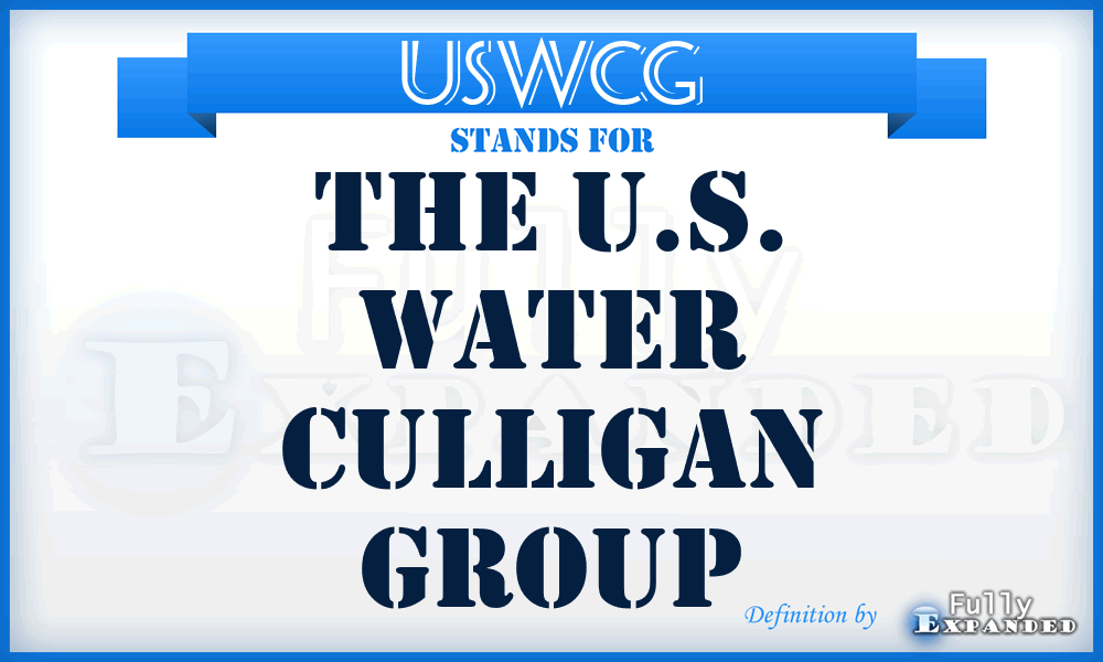 USWCG - The U.S. Water Culligan Group