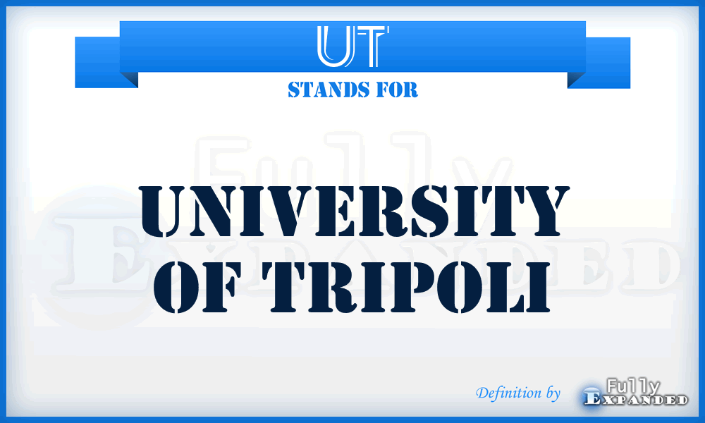 UT - University of Tripoli