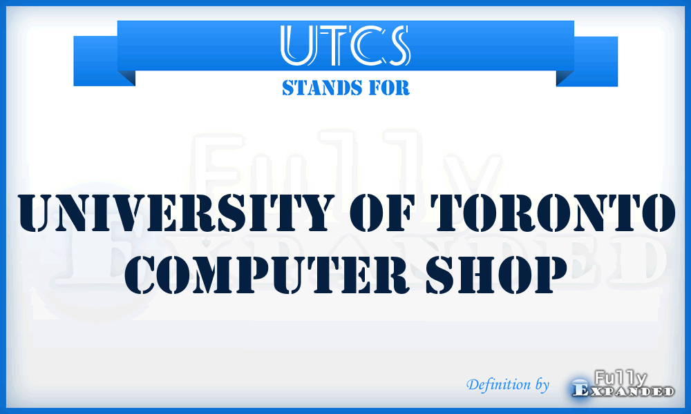 UTCS - University of Toronto Computer Shop