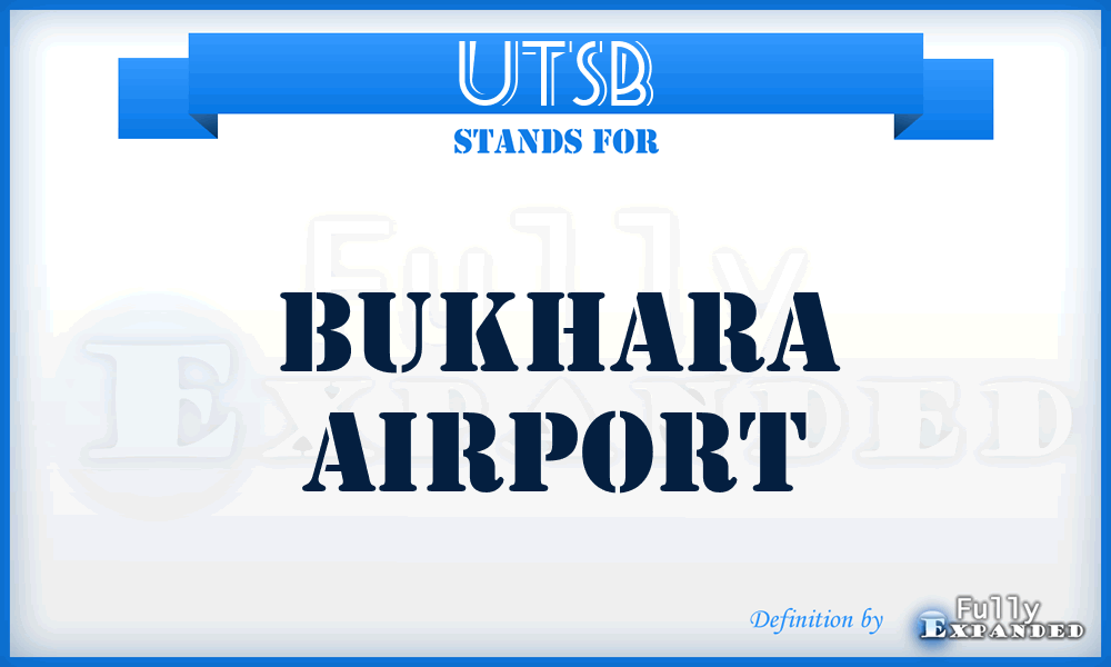 UTSB - Bukhara airport