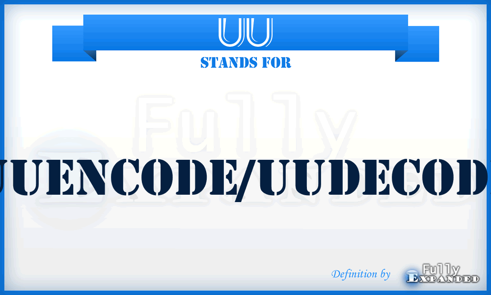 UU - uuencode/uudecode