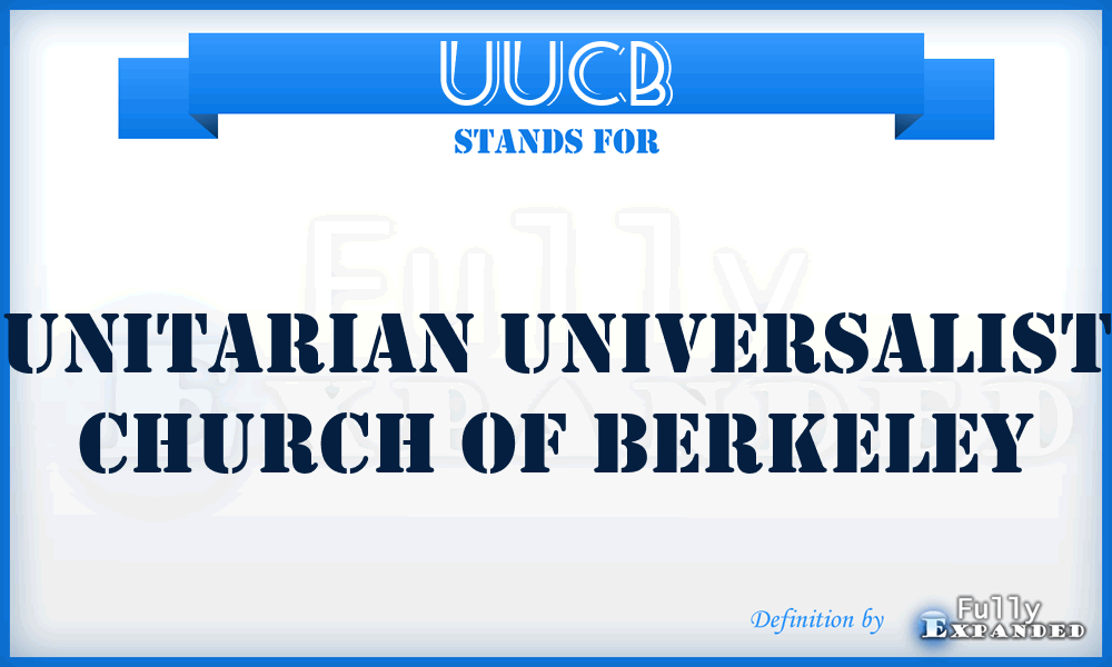 UUCB - Unitarian Universalist Church of Berkeley