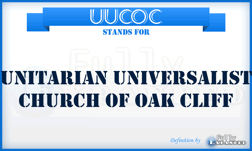 UUCOC - Unitarian Universalist Church of Oak Cliff