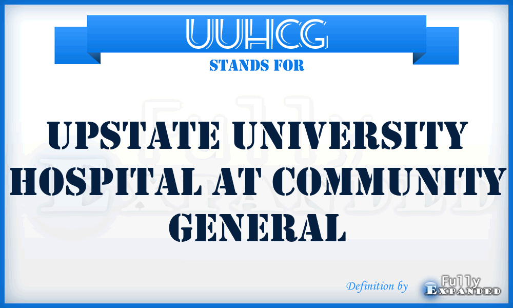 UUHCG - Upstate University Hospital at Community General