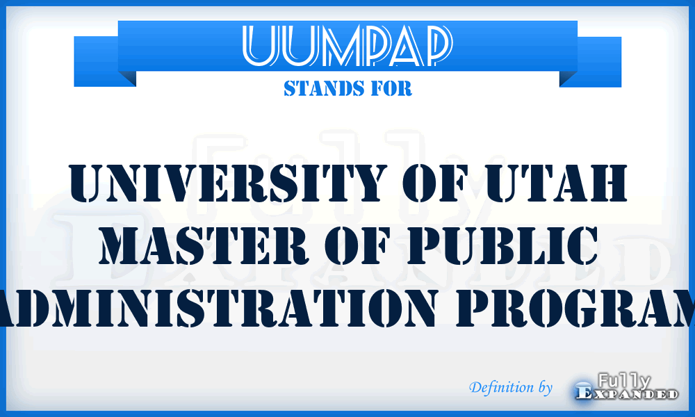 UUMPAP - University of Utah Master of Public Administration Program