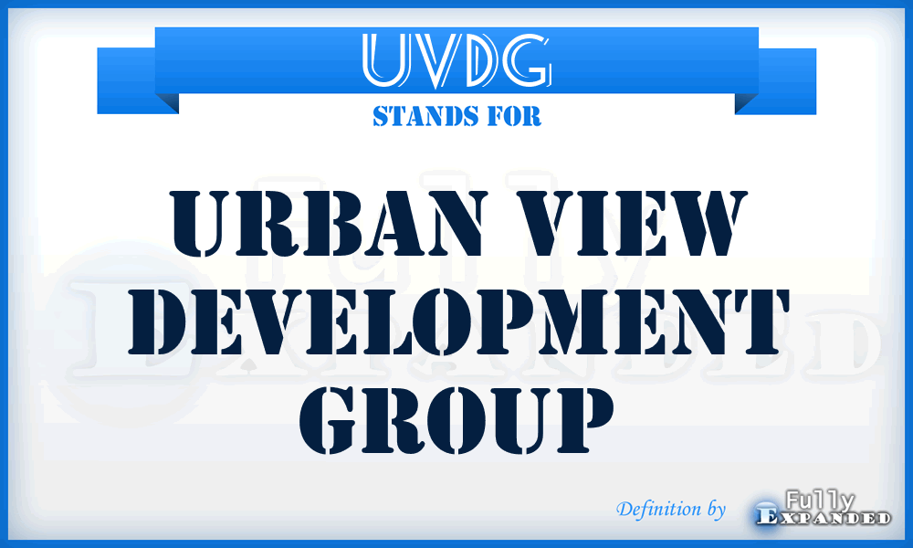 UVDG - Urban View Development Group