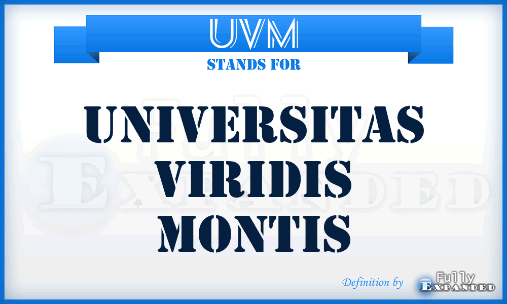 UVM - Universitas Viridis Montis