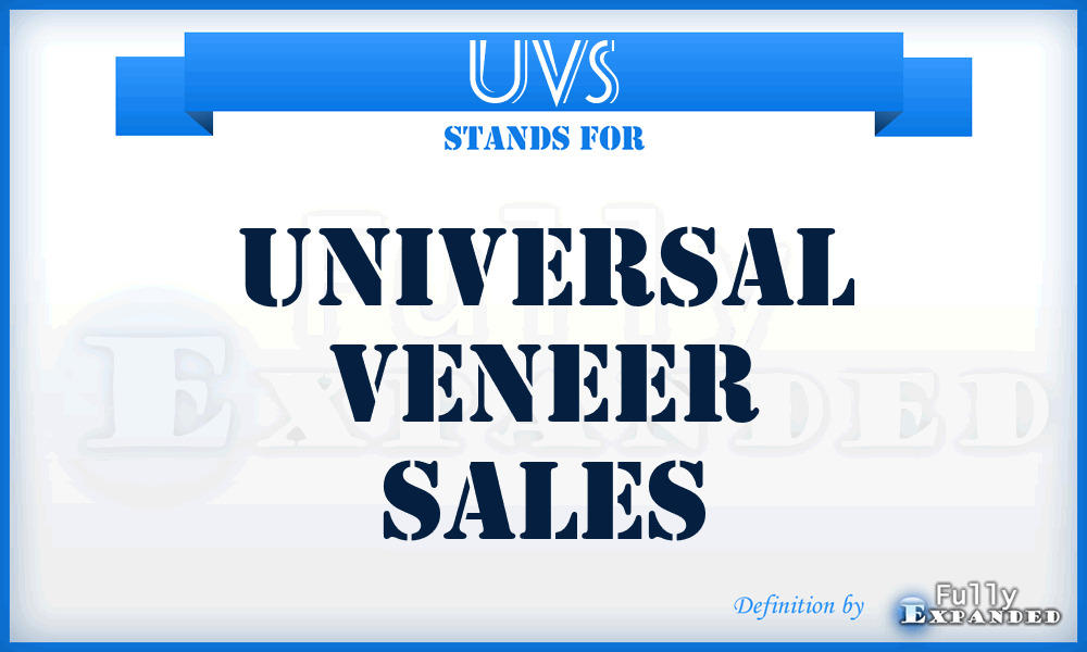 UVS - Universal Veneer Sales