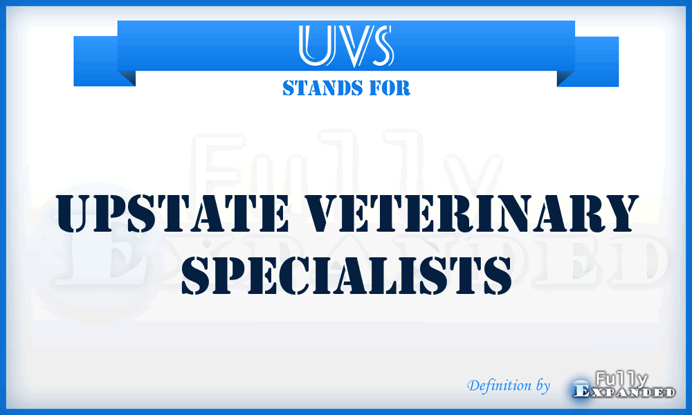 UVS - Upstate Veterinary Specialists