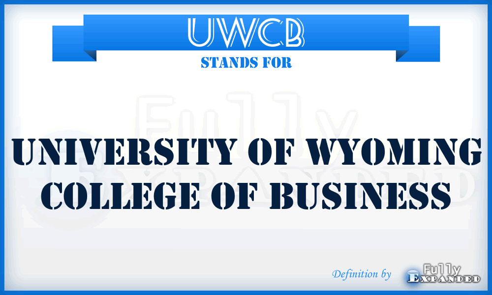 UWCB - University of Wyoming College of Business
