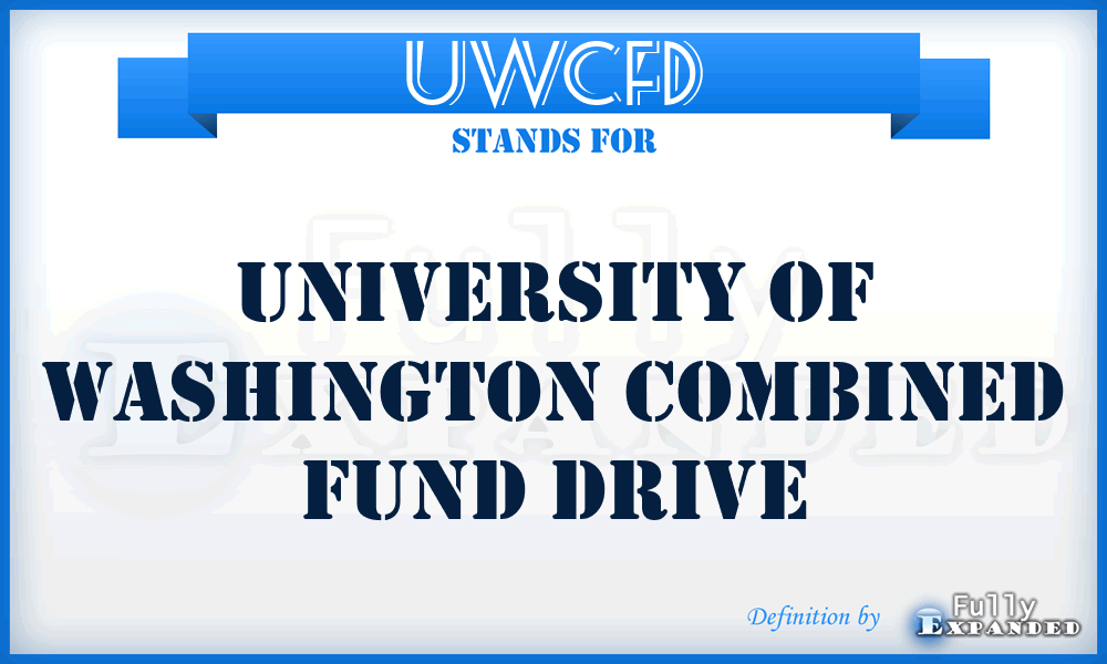 UWCFD - University of Washington Combined Fund Drive