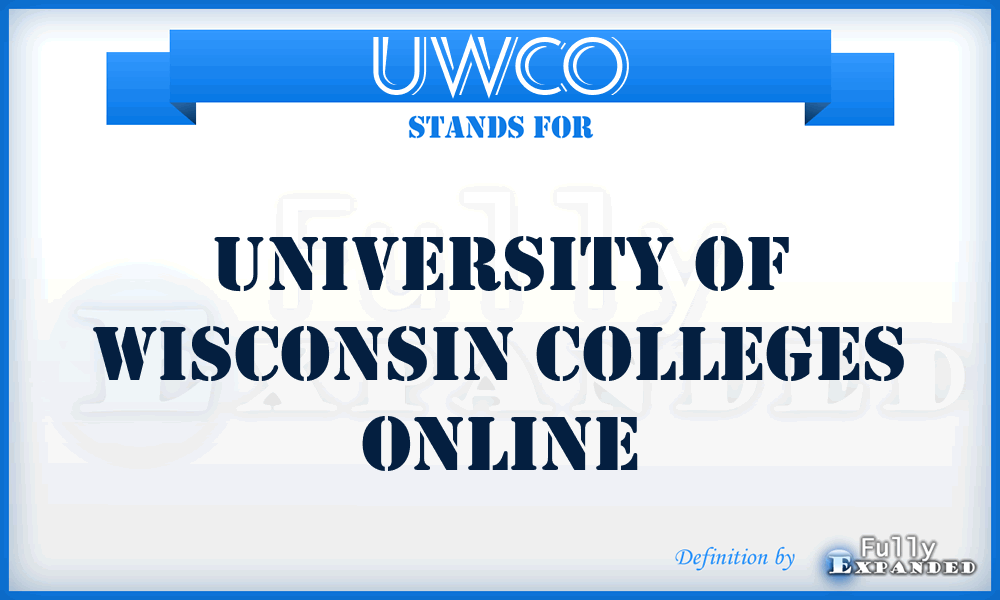 UWCO - University of Wisconsin Colleges Online