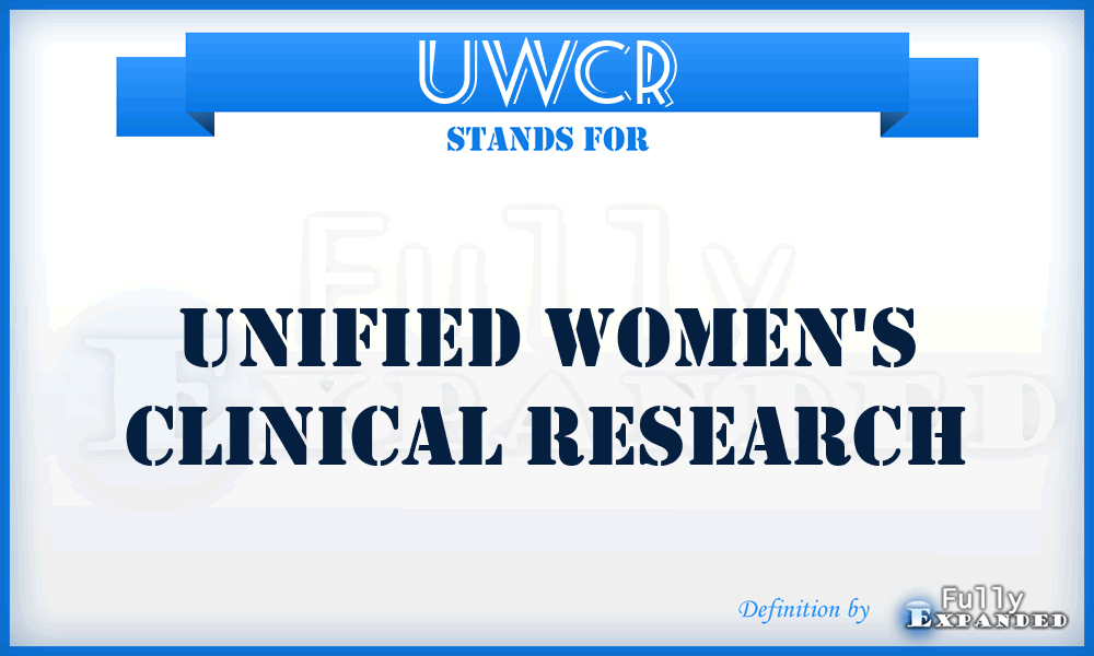 UWCR - Unified Women's Clinical Research