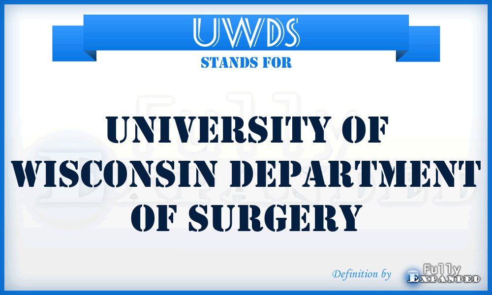 UWDS - University of Wisconsin Department of Surgery