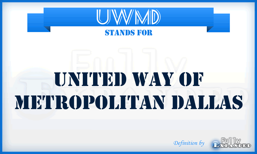 UWMD - United Way of Metropolitan Dallas