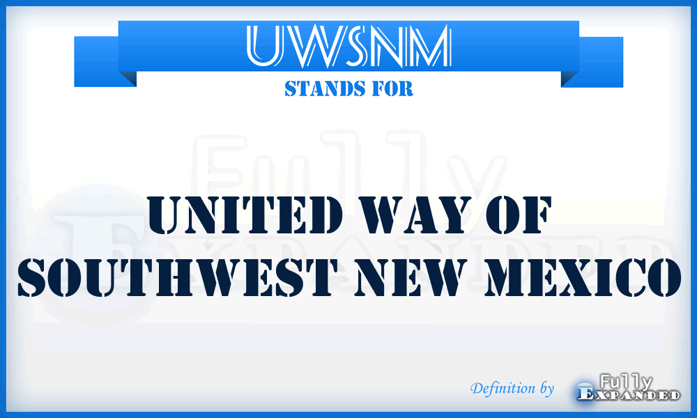 UWSNM - United Way of Southwest New Mexico