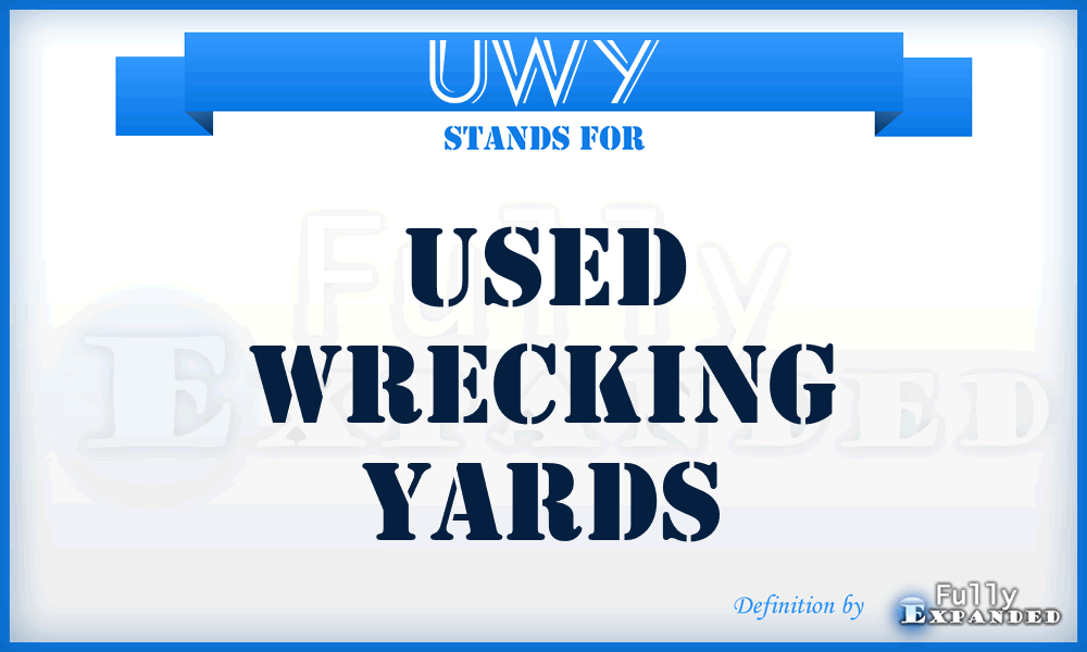 UWY - Used Wrecking Yards