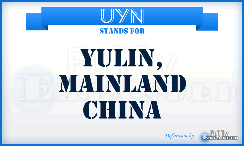 UYN - Yulin, Mainland China